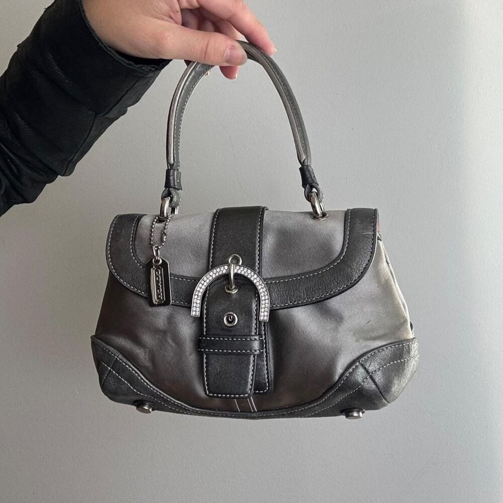 Coach Women's Grey and Silver Bag - Picture 1 of 8